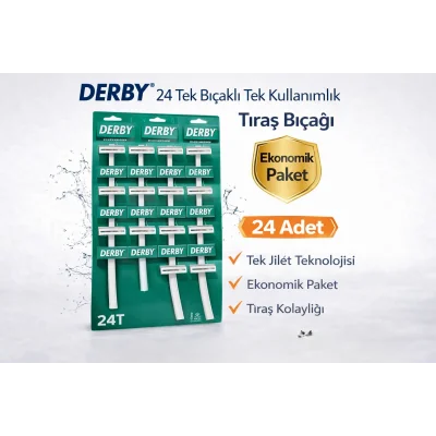 BUĞZ Derby Tek Bıçaklı Tıraş Bıçağı Avantajlı Paket Seçenekleri 24 ADET