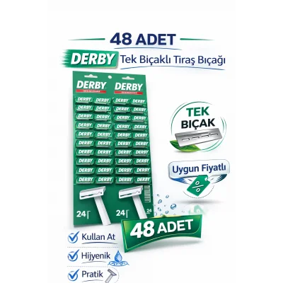 BUĞZ Derby Tek Bıçaklı Tıraş Bıçağı Avantajlı Paket Seçenekleri 48 ADET