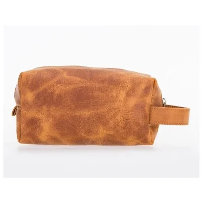  Deri Bakım Ve Seyahat Çantası, L Beden, G19 Taba