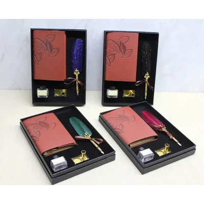 BUĞZ Deri Defterli Divit Hokka Seti Model 2