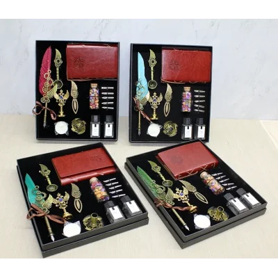 BUĞZ Deri Defterli Divit Hokka Ve Mühür Seti Model 1