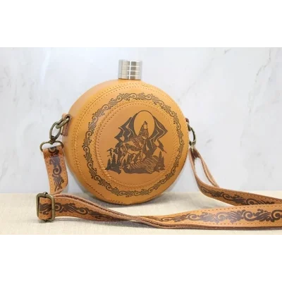 BUĞZ Deri Kılıflı Matara Alk3920