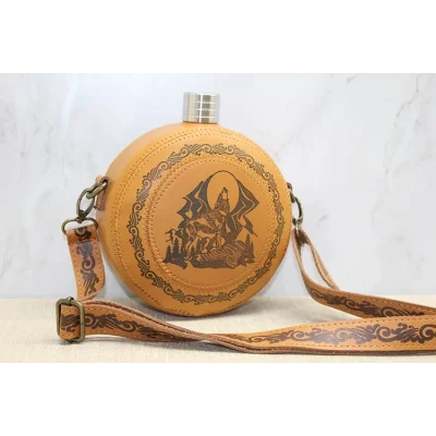 BUĞZ Deri Kılıflı Matara Alk3920