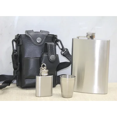 BUĞZ Deri Kılıflı Matara Seti Alk3928