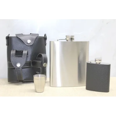 BUĞZ Deri Kılıflı Matara Seti Alk3930