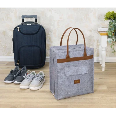 BUĞZ Deri Kulplu Ayakkabı Seyahat Çantası 04263 ( BUĞZ )