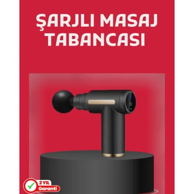 BUĞZ Derin Doku Masaj Tabancası 4 Başlık 6 Kademeli Sessiz Güç Şarjlı Kas Gevşetici