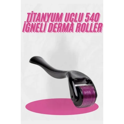  Dermaroller Titanyum 540 Iğneli 1 Mm Saç Kaş Sakal Serum Kullanıma Uygun