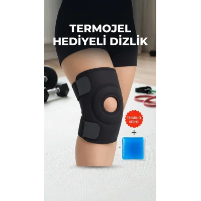 BUĞZ Destekli Diz Korsesi Çapraz Bağlı Menisküs Ağrısı Spor Dizlik Termojel Hediyeli