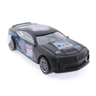  Die Cast Çek Bırak Metal Siyah Yarış Arabası 43