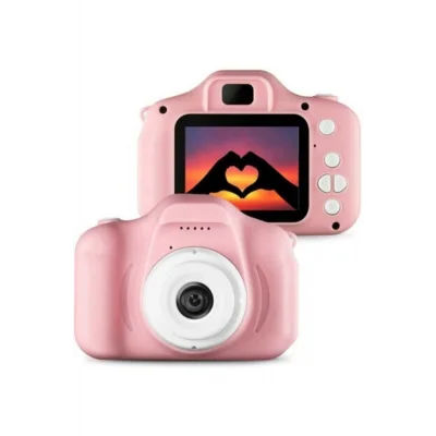 BUĞZ Dijital fotoğraf makinesi 1080p HD 10-15 MP pembe SD kartlı çocuklar için optik zoomlu