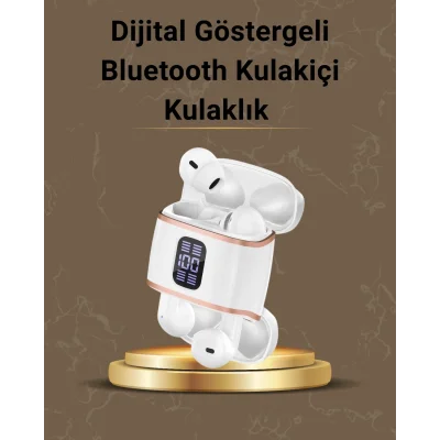 BUĞZ Dijital Göstergeli Bluetooth Kulakiçi Kulaklık – 4’lü Paket, Gürültü Engellemeli