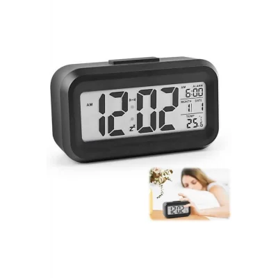 BUĞZ Dijital Işıklı Alarmlı Çalışma Masası Ekran Pilli Çalar Saat - BUĞZ