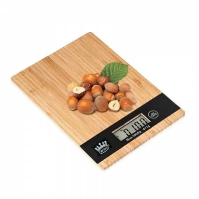 BUĞZ Dijital Lcd Mutfak Tartısı Terazisi 5kg Bambu Desenli