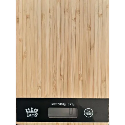 BUĞZ Dijital Lcd Mutfak Tartısı Terazisi 5kg Bambu Desenli ( BUĞZ )