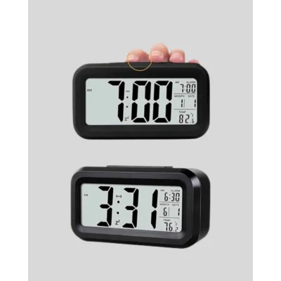 BUĞZ Dijital Masa Saati Sensörlü Aydınlatmalı Alarm ve Sıcaklık Ölçerli - Lisinya