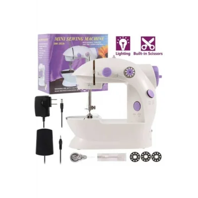 BUĞZ Dikiş Makinesi Sew Whiz Elektrikli Veya Pille Çalışabilen Çift Kademeli Işıklı Mini