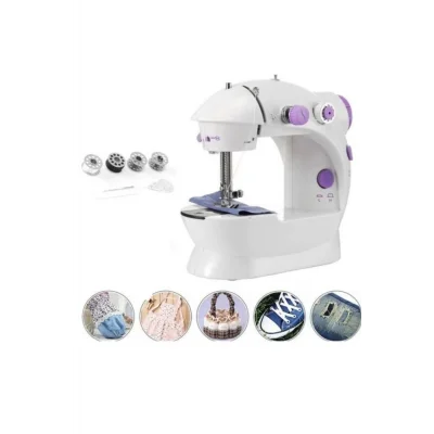 BUĞZ Dikiş Makinesi Sew Whiz Elektrikli Veya Pille Çalışabilen Çift Kademeli Işıklı Mini