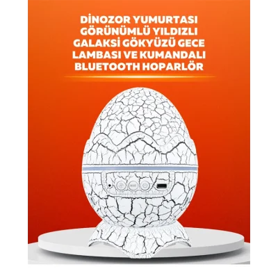 BUĞZ Dinozor Yumurtası Tasarımlı Projektörlü Gece Lambası - BUĞZ