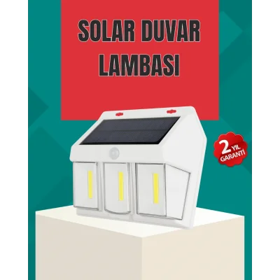  Dış Mekan Solar Duvar Lambası – 120° Hareket Algılama, 3 Işık Modu