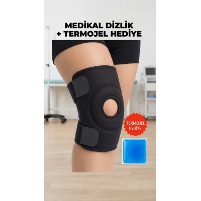 BUĞZ Dizlik Destekli Diz Korsesi Menisküs Koruyucu Termojel Hediyeli