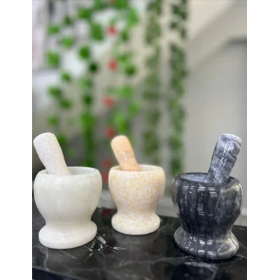 BUĞZ Doğal Cilalı Mermer Havan