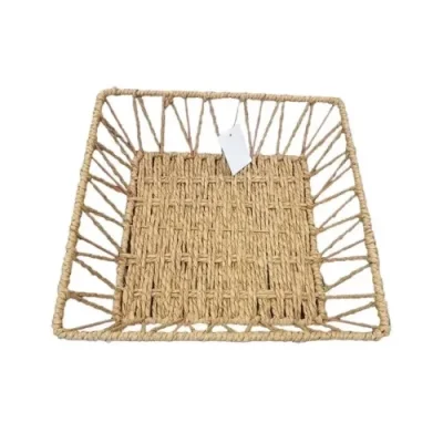  Doğal Örgü Kare Sepet