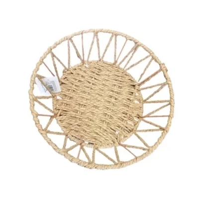  Doğal Örgü Yuvarlak Sepet