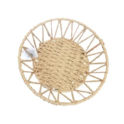 BUĞZ Doğal Örgü Yuvarlak Sepet