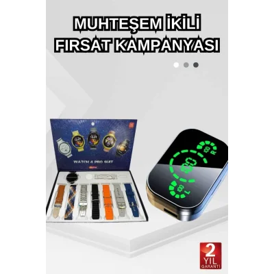 BUĞZ Dokunmatik Akıllı Saat Yeni Nesil Kulaklık Kampanyası Bluetooth Bağlantılı ANC Özelliği