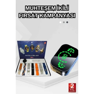 BUĞZ Dokunmatik Akıllı Saat Yeni Nesil Kulaklık Kampanyası Bluetooth Bağlantılı ANC Özelliği - BUĞZ