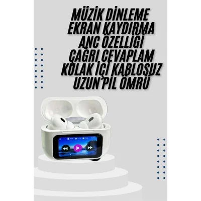  Dokunmatik Ekranlı Air Pro 2 ANC Kulaklık Kablosuz Çok Fonksiyonlu
