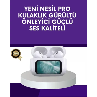  Dokunmatik Ekranlı Bluetooth Kulaklık ANC Gürültü Önleme Suya Dayanıklı