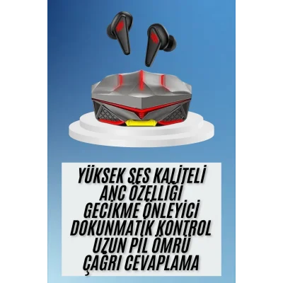 BUĞZ Dokunmatik Kontrol Tws Işıklı Kulakiçi Bluetooth Kulaklık Kablosuz Oyuncu Kulaklığı - BUĞZ