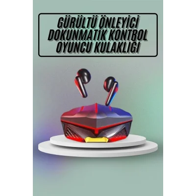 BUĞZ Dokunmatik Kontrol Tws Işıklı Kulakiçi Bluetooth Kulaklık Kablosuz Oyuncu Kulaklığı - BUĞZ