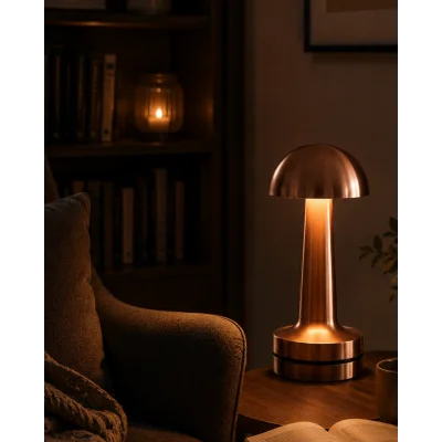 BUĞZ Dokunmatik Mantar Gece Lambası Bronz LED Masa Aydınlatması