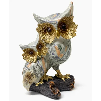 BUĞZ Dolar Baskılı Özel Tasarım İkili Polyester Baykuş