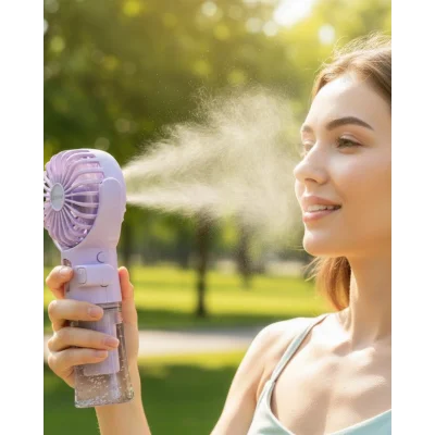 BUĞZ Dönen Su Sisli El Fanı – 4 Kademeli Rüzgar, Şeffaf Su Haznesi, Sessiz Çalışma