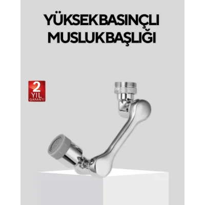 BUĞZ Döner Musluk Başlığı Çok Açılı Robotik Kol Su Tasarruflu