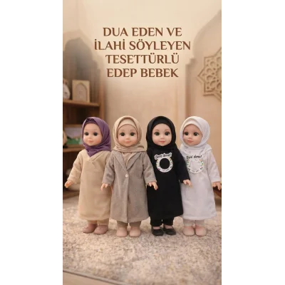 BUĞZ Dua Eden İlahi Söyleyen Tesettürlü Bebek - Ramazan Oyuncağı