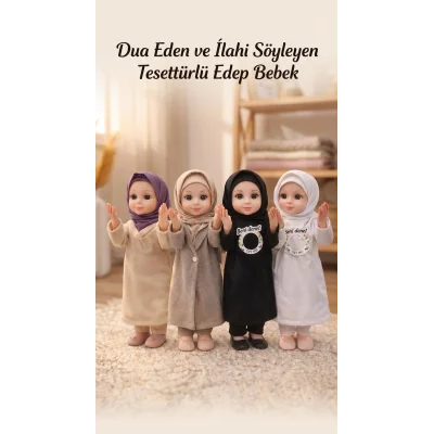 BUĞZ Dua Eden Tesettürlü Bebek Oyuncak Ramazan İlahi Fonksiyonlu