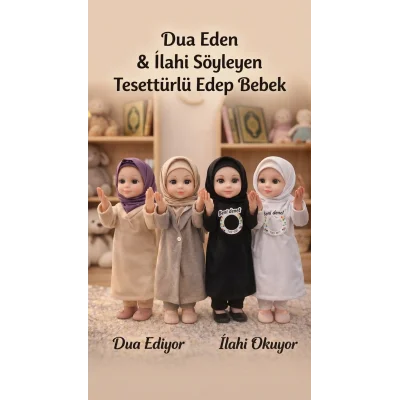 BUĞZ Dua Eden Tesettürlü Edep Bebek - Ramazan İlahi Oyuncağı