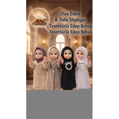 BUĞZ Dua Eden Tesettürlü İlahi Söyleyen Edep Bebek Oyuncağı