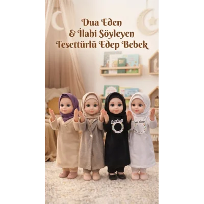 BUĞZ Dua Eden Tesettürlü Oyuncak Bebek İlahi Söyleyen Ramazan