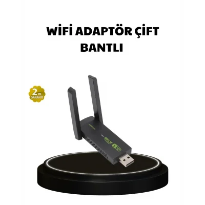 BUĞZ Dual Band USB WiFi Adaptör – 1200 Mbps Hız