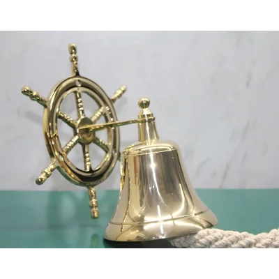 BUĞZ Dümenli Pirinç Duvara Asmalı Çan 4141