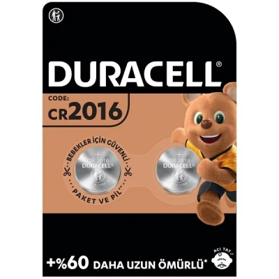 BUĞZ Duracell CR2016 3V Lityum Pil 2li Paket
