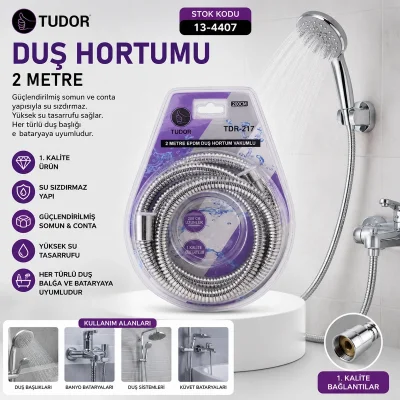 BUĞZ Duş Hortumu 200cm Vakumlu Ambalaj Bx40