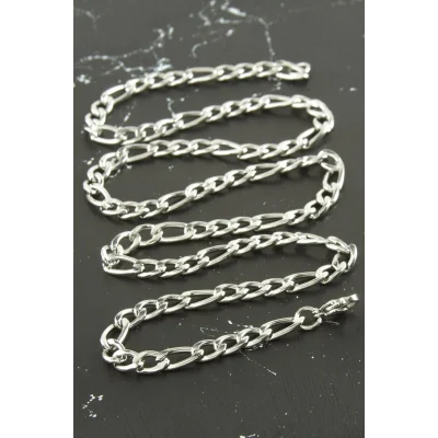 BUĞZ Düz Zincir Çelik Kolye 55 cm