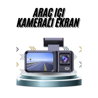 BUĞZ DVR Araç İçi Kamera Ön ve İç Kamera 2 İnç Ekranlı Çift Kamera - Lisinya